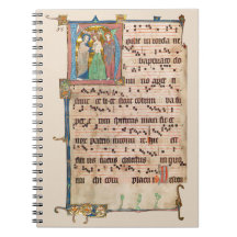 Baptism i Jesus Kristus medeltida Chant Manuscript