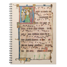 Baptism i Jesus Kristus medeltida Chant Manuscript Anteckningsbok
