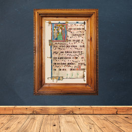 Baptism i Jesus Kristus medeltida Chant Manuscript Poster