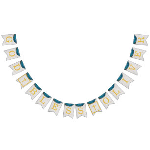 Baptism i Välsigna dig Namn Blue Geode Boy Vimplar