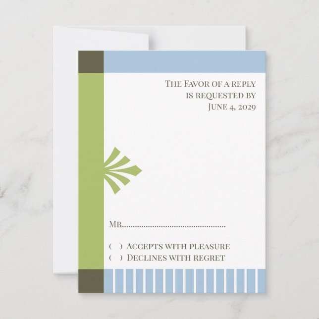 Baptism-inbjudan för OSA av svarskort (Framsida)