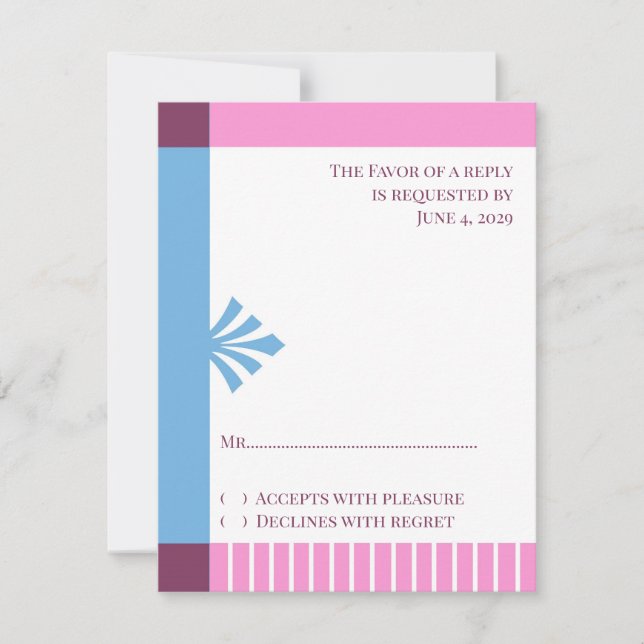 Baptism-inbjudan för OSA av svarskort (Framsida)