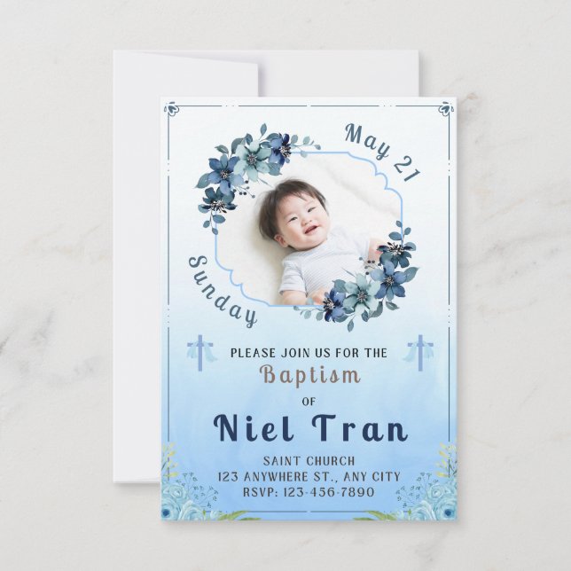 Baptism-inbjudan Inbjudningar (Framsida)