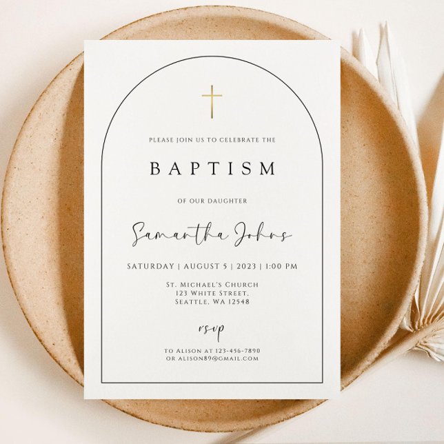 Baptism-inbjudan, redigerbar baptism Invi Inbjudningar (Skapare uppladdad)