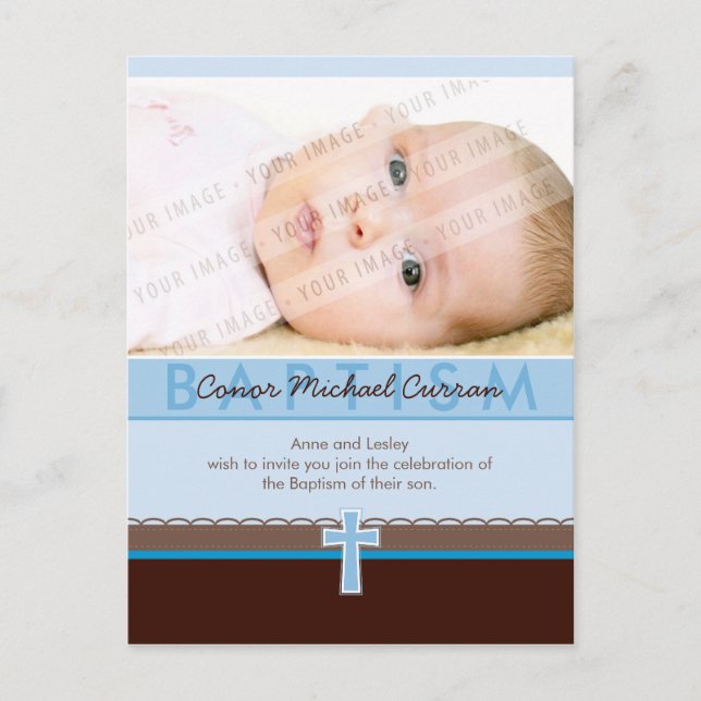 BAPTISM-INBJUDAN: ren 5 Inbjudan Vykort (Framsida)