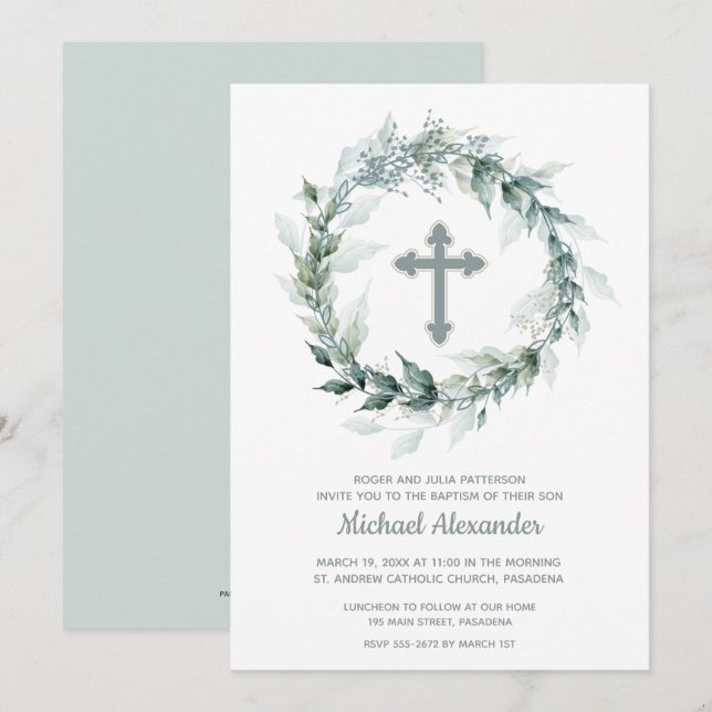 Baptism Inbjudan till andning Kor (Fram/baksida)