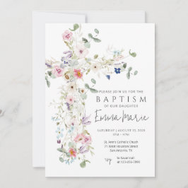 Baptism-inbjudan till Wildblomma Kor Inbjudningar