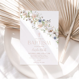 Baptism-inbjudan till Wildbloms Blommigt Inbjudningar