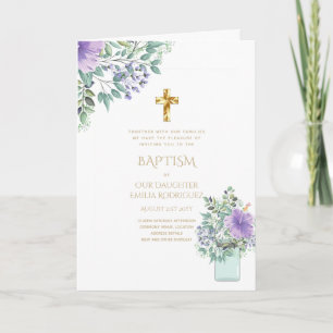 BAPTISM-inbjudningar på 4 Blommigtar - program