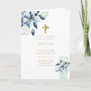 BAPTISM-inbjudningar på 4 Blommigtar - program