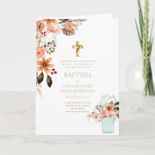 BAPTISM-inbjudningar på 4 Blommigtar - program