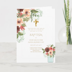 BAPTISM-inbjudningar på 4 Blommigtar - program
