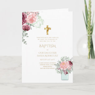 BAPTISM-inbjudningar på 4 Blommigtar - program