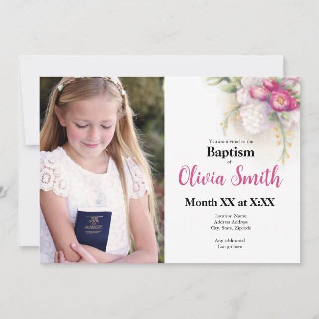 Baptism Invitation Inbjudningar (Framsida)