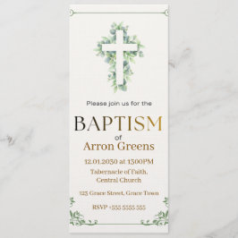 Baptism Invitation | Simple and Elegant Christian Inbjudningar