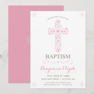 Baptism, julinbjudan - Flicka Inbjudan