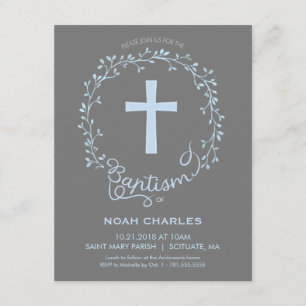 Baptism, julinbjudan - Pojke Inbjudan
