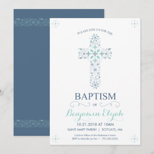 Baptism, julinbjudan - Pojke Inbjudan