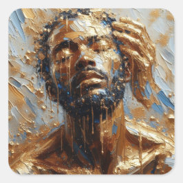 Baptism - Konssamlingar i Jesus-serien Fyrkantigt Klistermärke