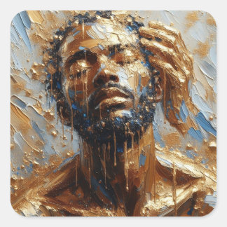 Baptism - Konssamlingar i Jesus-serien Fyrkantigt Klistermärke