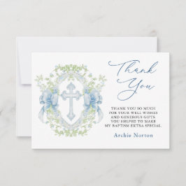 Baptism Kor Vapensköld Greenery Pojke Tack
