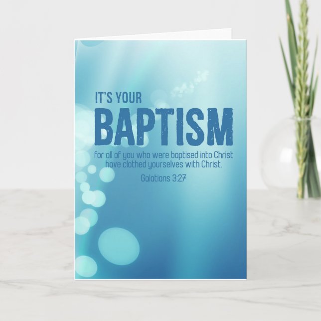 Baptism-kort för religiösa Vuxen med dubbelriktad  Helgkort (Framsida)