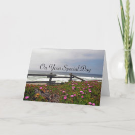 Baptism-kort för Vuxen av havsblommor Kort