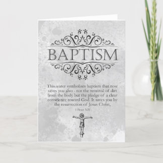 Baptism-kort för Vuxen av religiösa, bibelform Helgkort