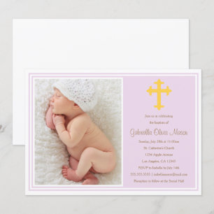 Baptism - Lavender  Inbjudan
