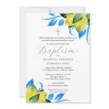 Baptism Lemon Foliage Religiösa italiensk blå