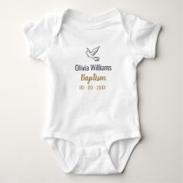 Baptism med Dove Keepsak Baby Bodykostym T Shirt
