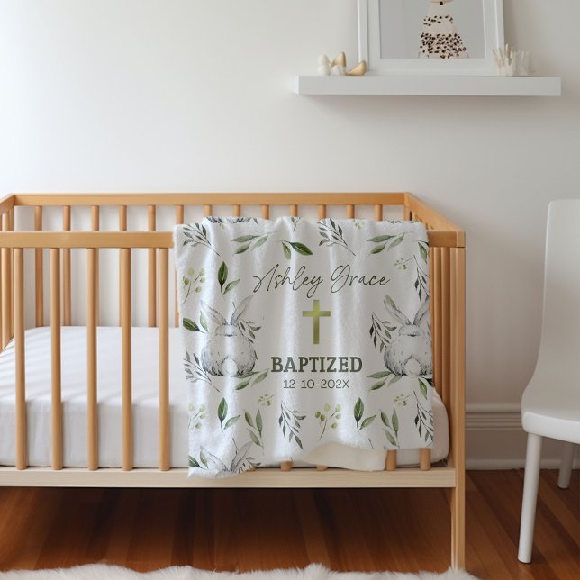 Baptism med Kor, Bunny Fleece Blanket (Skapare uppladdad)