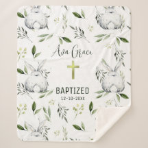 Baptism med Kor, Bunny Sherpa Fleece Blanket