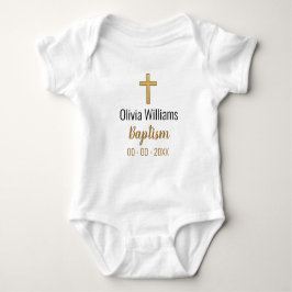 Baptism med Kor Keepsaké Baby Bodykostym T Shirt