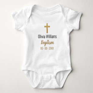 Baptism med Kor Keepsaké Baby Bodykostym T Shirt