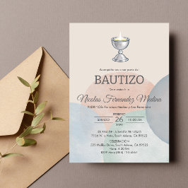 Baptism med minsta möjliga Elegant för Bautizo Inbjudningar