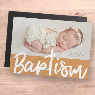 Baptism   Modern Anpassningsbar-foto - enkel Magnetisk Inbjudningskort