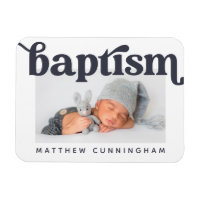 Baptism Modern fet, enkel foto-Tack
