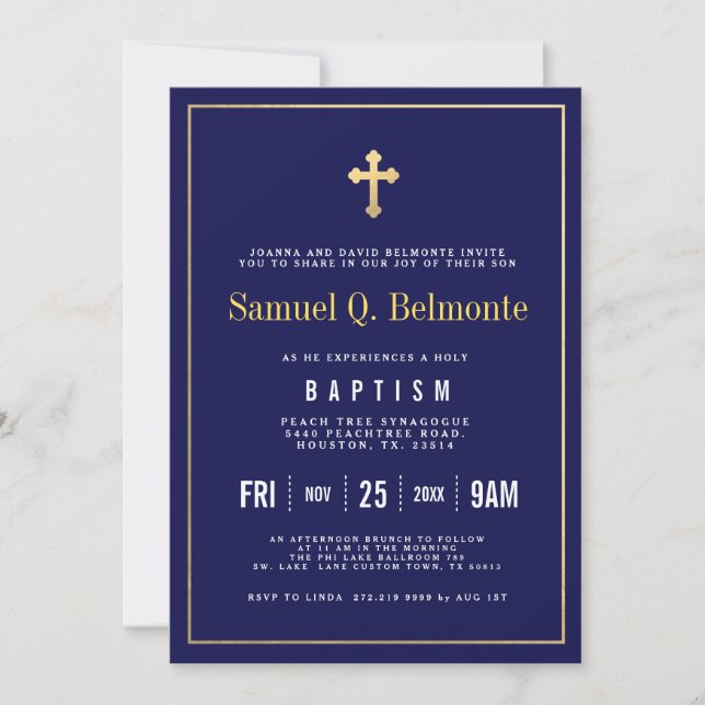 Baptism-Mörkens flottinbjudan Inbjudningar (Framsida)