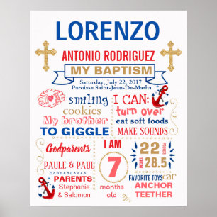 Baptism Nutical Christboard Poster