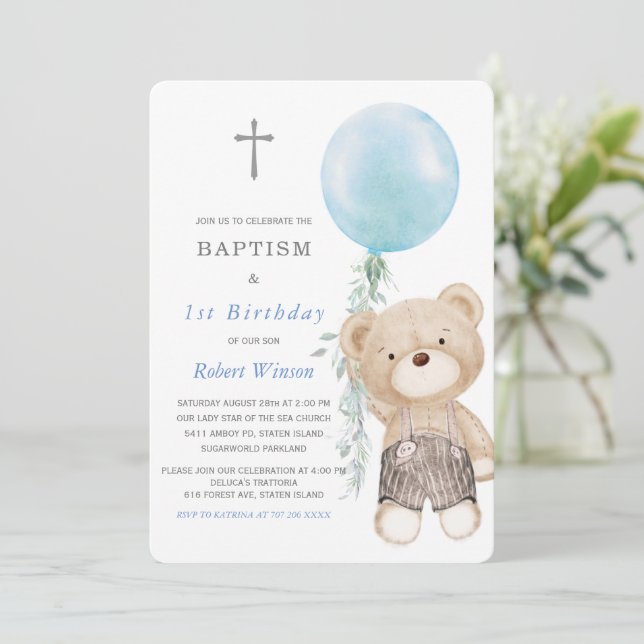 Baptism och första födelsedag inbjudningar (Stående Fram)