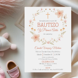 Baptism och första födelsedagen Bautizo y Primer A Inbjudningar