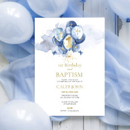 Baptism och inbjudan till 1:a födelsedagstidningen