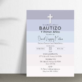 Baptism och minimalistisk första födelsedag inbjudningar