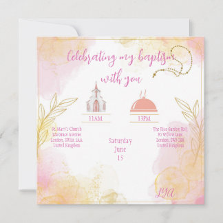 Baptism or Communion invitation  Inbjudningar