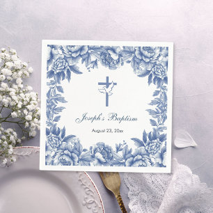 Baptism, Pappersservett med blå blöjblomma
