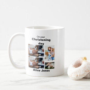 Baptism Personlig 4 Fotokollage Kaffemugg