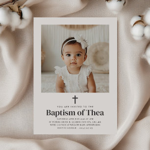 Baptism Photo Inbjudningar