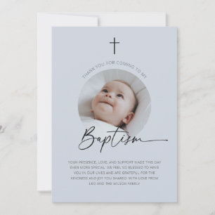 Baptism Photo Tack Dusky Blue Kort