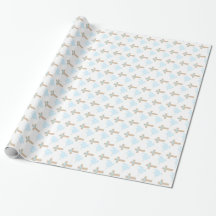 Baptism Pojke Blue Wrapping Papper